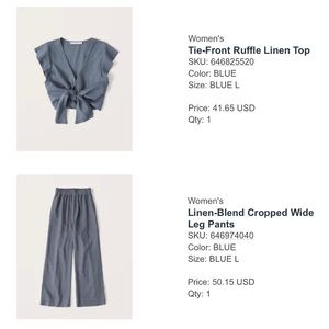 Abercrombie Linen Set in Blue